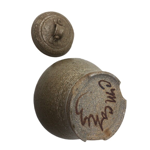 C M Cohen Studio Pottery Tureen Artist Signed 9 1/2" Tall Vintage - Picture 5 of 8